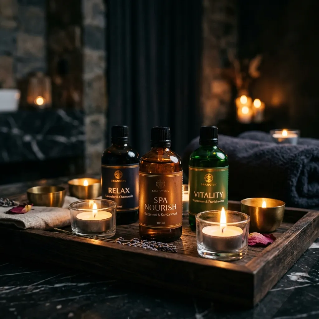 Premium massage oils and candles